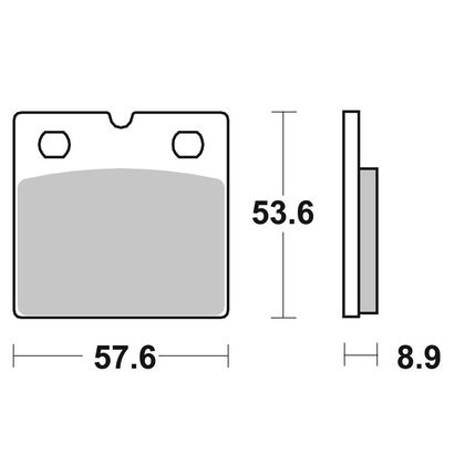 Pastillas de freno SBS 640HF Organique avant (Spécial ABS selon modèle)