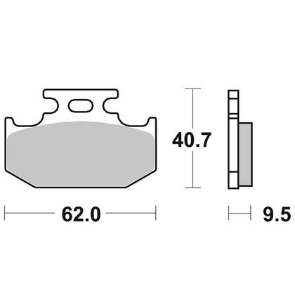 Pastillas de freno SBS 648SI metal sinterizado trasera Ref : 648SI / 648030 