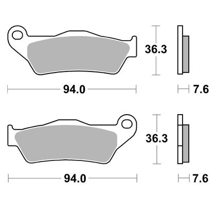 Pastiglie freni SBS Biologico anteriore/posteriore (secondo il modello) Ref : 671HF / 671000 