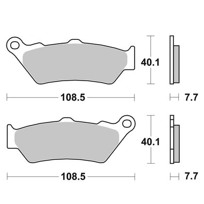 Plaquettes de freins SBS 674HF Organique avant/arrière (selon modèle) Ref : 674HF / 674000 