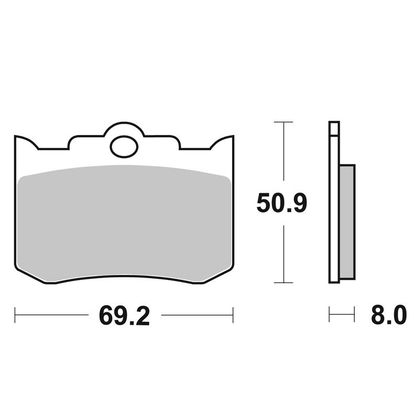 Pastillas de freno SBS 678H.HF orgánica delantera izquierda/trasera (según modelo) Ref : 678H.HF / 678000 