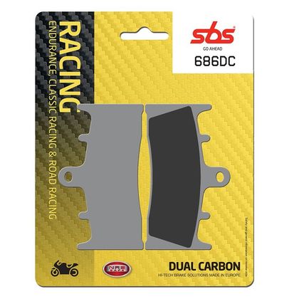 Plaquettes de freins SBS 686DC Racing carbon avant Ref : 686DC / 686060 