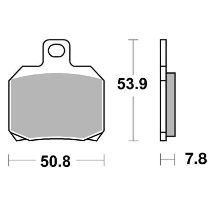 Pastillas de freno SBS 730LS metal sinterizado delantero/delantero izquierdo/trasero (espacial ABS según modelo) Ref : 730LS / 730040 