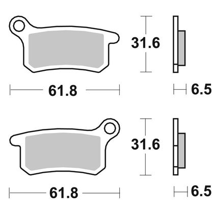 Pastiglie freni SBS 14MS Sinter Metal anteriore/posteriore Ref : 783RSI / 783090 