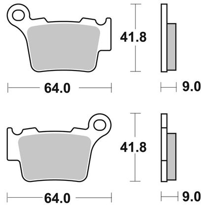 Pastillas de freno SBS 791SI metal sinterizado trasera Ref : 791SI / 791030 