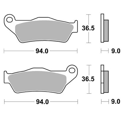 Pastiglie freni SBS 924H.HF Organico (anteriore/posteriore a seconda del modello) Ref : 924H.HF / 924000 HARLEY DAVIDSON 750 STREET 750 - 2014 - 2015