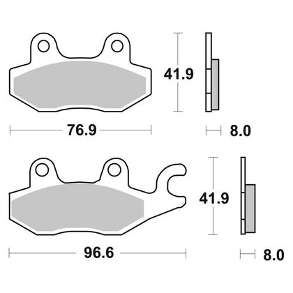 Pastillas de freno SBS 638HF orgánica delantera/trasera (según modelo) Ref : 638HF / 638000 