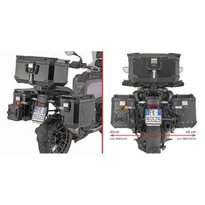 Givi PL ONE FIT MONOKEY Cam-Side - For right-hand side clearance Suitcase support