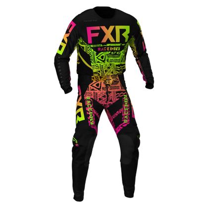Camiseta de motocross FXR PODIUM SHERBERT AZTEC 2021 - Negro / Multicolor