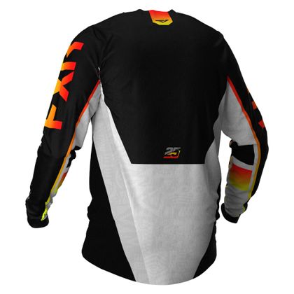 Camiseta de motocross FXR PODIUM BLAKC/RED/HI VIS/ GREY AZTEC 2021 - Negro / Rojo