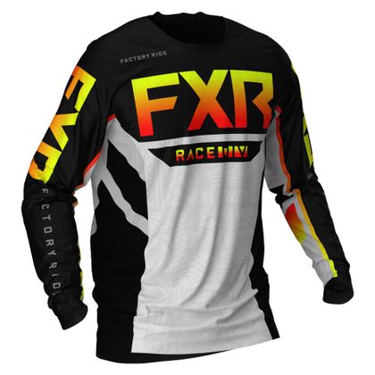 Camiseta de motocross FXR PODIUM BLAKC/RED/HI VIS/ GREY AZTEC 2021 - Negro / Rojo Ref : FXR0015 