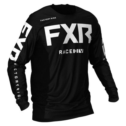 Camiseta de motocross FXR PODIUM BLACK/WHITE 2021 - Negro / Blanco Ref : FXR0019 