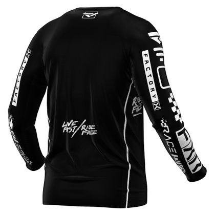 Camiseta de motocross FXR YOUTH PODIUM 24 - Negro / Blanco