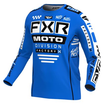 Camiseta de motocross FXR YOUTH PODIUM 24 - Azul / Negro Ref : FXR0479 