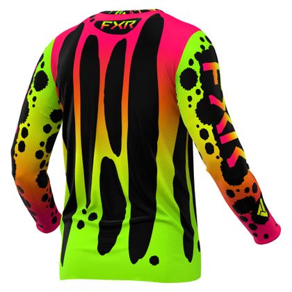 Camiseta de motocross FXR YOUTH PODIUM 24 - Rosa / Amarillo