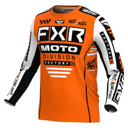 Camiseta de motocross FXR YOUTH PODIUM 24 - Naranja / Blanco Ref : FXR0477 