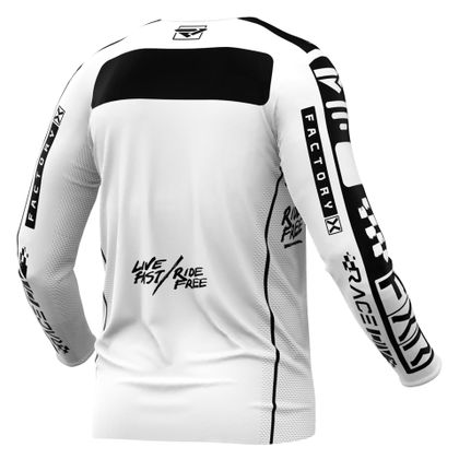 Camiseta de motocross FXR YOUTH PODIUM 24 - Blanco / Negro