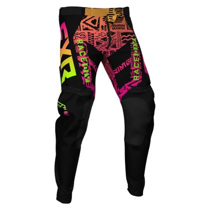 Pantalón de motocross FXR PODIUM SHERBERT AZTEC 2021 - Negro / Multicolor Ref : FXR0018 