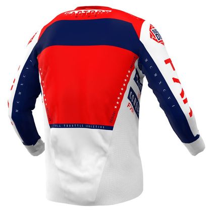 Camiseta de motocross FXR PODIUM GLADIATOR WHITE/RED/NAVY 2022 - Rojo / Azul