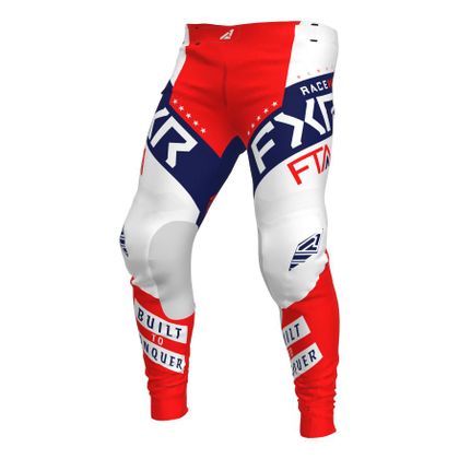 Pantalón de motocross FXR PODIUM GLADIATOR WHITE/RED/NAVY 2022 - Blanco / Azul Ref : FXR0154 