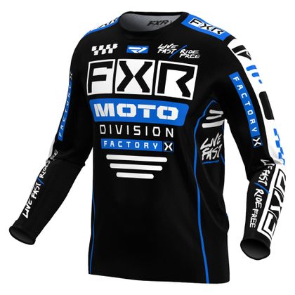 Camiseta de motocross FXR PODIUM GLADIATOR 24 2024 - Negro / Azul Ref : FXR0457 
