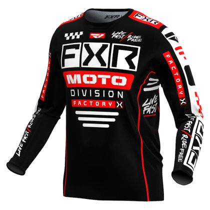 Camiseta de motocross FXR PODIUM GLADIATOR 24 2024 - Negro / Rojo Ref : FXR0455 