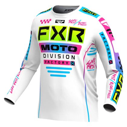 Camiseta de motocross FXR PODIUM GLADIATOR 24 2024 - Blanco Ref : FXR0465 