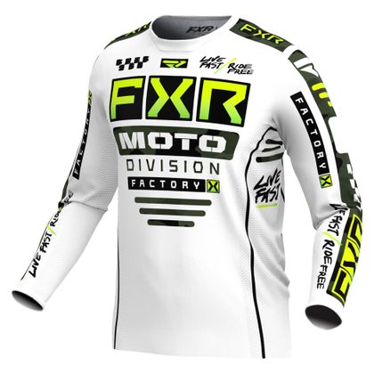 Camiseta de motocross FXR PODIUM GLADIATOR 24 2024 - Blanco / Gris Ref : FXR0460 
