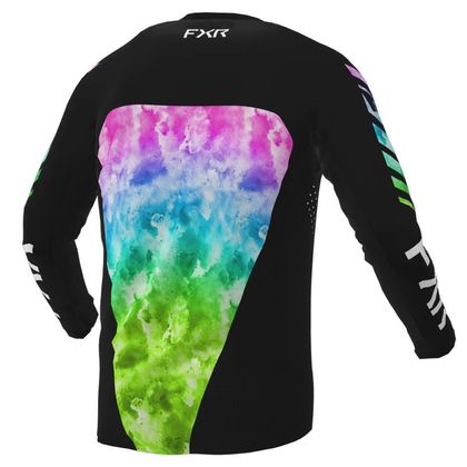 Camiseta de motocross FXR PODIUM ACID RAIN 2022 - Negro