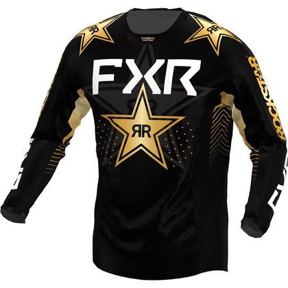 Camiseta de motocross FXR PODIUM ROCKSTAR 2022 - Negro Ref : FXR0147 
