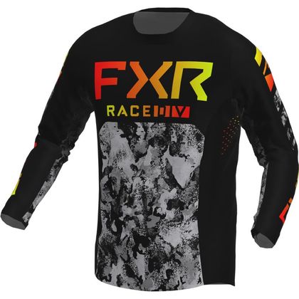 Camiseta de motocross FXR PODIUM ACID INFERNO ENFANT - Negro Ref : FXR0195 