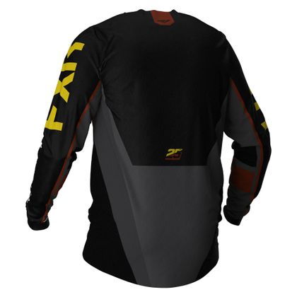 Camiseta de motocross FXR PODIUM BLACK/CHAR/RUST/GOLD 2021 - Negro / Gris