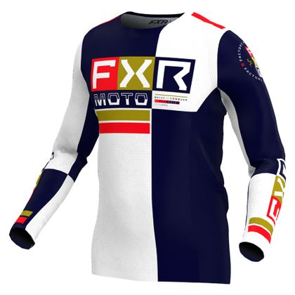 Maillot cross FXR PODIUM PRO BATTALION 2024 - Blu / Bianco Ref : FXR0564 