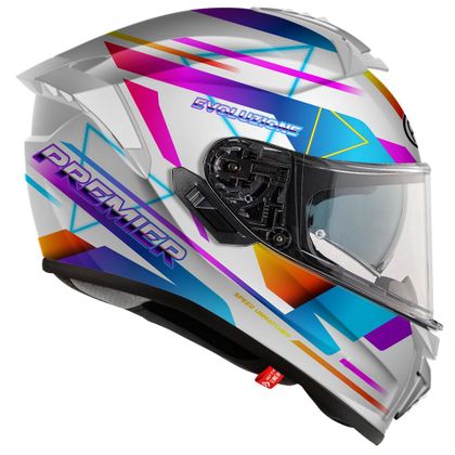 Premier EVOLUZIONE RT8 Integraalhelm - Wit / Blauw
