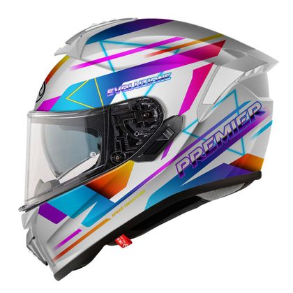 Premier EVOLUZIONE RT8 Integraalhelm - Wit / Blauw Ref: PE0475 