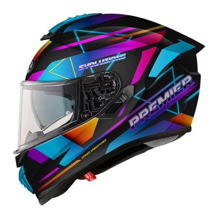 Premier EVOLUZIONE RT 9 BM Integraalhelm - Blauw / Roze Ref: PE0476 