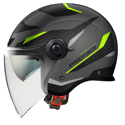 Casque jet Premier CITY FLY EVO FA - Jaune Ref : PE0492 