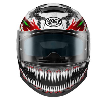 Premier COMMANDER AL Integraalhelm - Wit / Zwart