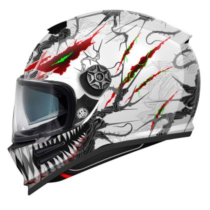 Premier COMMANDER AL Integraalhelm - Wit / Zwart Ref: PE0487 