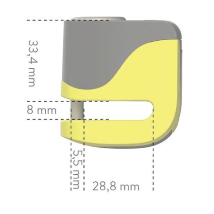 Auvray BLOCK DISC B-LOCK-06 Mini Yellow Anti-theft device