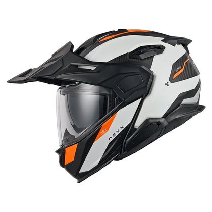 Nexx X.LIFECOUNTRY - TERRA Helm - Wit / Oranje