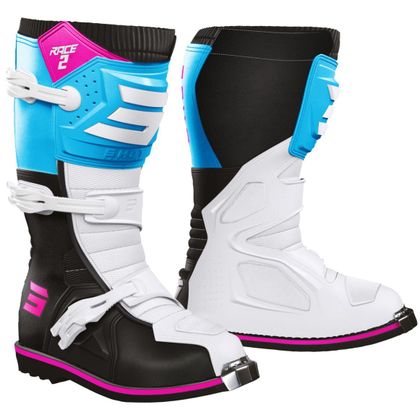 Shot RACE 2 KINDER Cross-Stiefel - Weiß / Blau