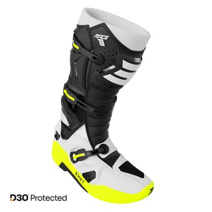 Bottes cross Shot RACE 8 2026 - Blanc / Jaune