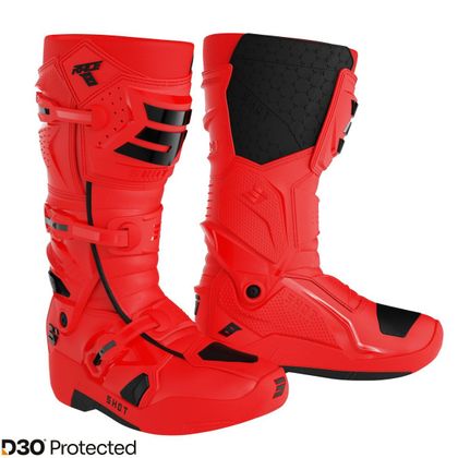 Bottes cross Shot RACE 8 2026 - Noir / Rouge Ref : SO3126 