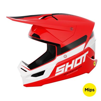 Casco de motocross Shot RACE - IRON 2023 - Rojo Ref : SO2449 