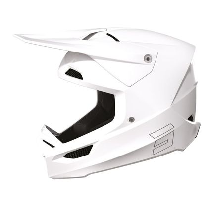 Casque cross Shot RACE - SOLID - GLOSSY 2023 - Blanc Ref : SO2403 