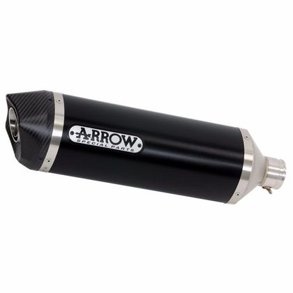 Silencieux Arrow Aluminum Noir race-tech embout carbone Ref : 71837AKN 