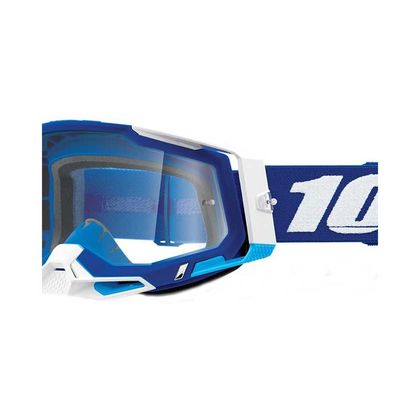 Masque cross 100% RACECRAFT 2 - BLUE - CLEAR 2022