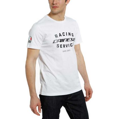T-Shirt manches courtes Dainese RACING SERVICE - Blanc / Noir