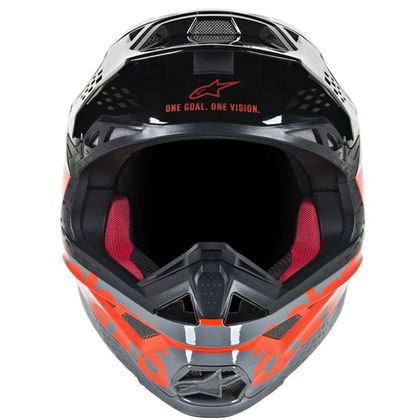 Casco de motocross Alpinestars SUPERTECH S-M8 RED FLUO BLACK MID GRAY GLOSSY 2021